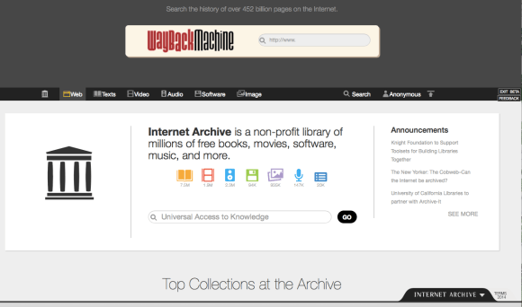 The new user interface of the Internet Archive